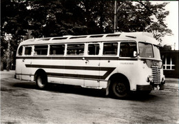 ! DDR S/w Ansichtskarte 75 Jahre Cottbuser Straßenbahn, Omnibus - Busse & Reisebusse