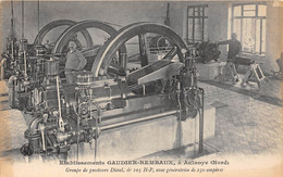 59-AULNOYE- ETABLISSEMENT GAUDIER-REMBAUX, GROUPE DE 3 MOTEURS DIESEL DE 105 HP AVEC GENERATRICE DE 250 AMPERES - Aulnoye