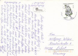 Türkei Side TGST 2003 750000 Lira Blume - Postkarte Nach Deutschland - Lettres & Documents