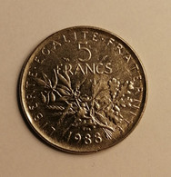 5 Francs Semeuse - 1988 (2) - En Achat Immédiat - J. 5 Francs