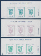 France Haut De Feuille 9 Timbres De Grève De Lyon En 1988 2F, 3F & 4F (le 4F Double Impression Du Bleu, Rare !!!) TTB - Altri & Non Classificati