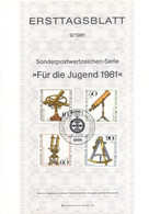 Allemagne 1981 - Michel N. 1090/93 - Instruments D'optique Historiques (Y & T N. 922/25) - 1981-1990