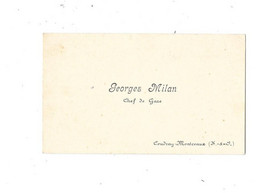 LE COUDRAY MONTCEAUX (91) Carte De Visite Du Chef De Gare Georges MILAN - Andere & Zonder Classificatie