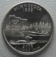 2005  -  STATI UNITI (SERIE MINNESOTA)  -  MONETA  DEL VALORE  DI  QUARTER DOLLAR  - NUOVA - Verzamelingen