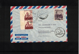 Egypt 1955 Interesting Airmail Letter To Austria - Sonstige & Ohne Zuordnung