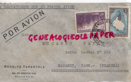 ARGENTINE- LETTRE AVION RODOLFO TARANTOLA -BDO DE IRIGOYEN 1248- BUENOS AIRES-A RICARDO FAYOS MAZAMET TARN 81- 1937 - Covers & Documents