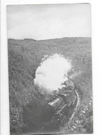 LOCOMOTIVE A VAPEUR  Carte Photo Machine Train  Beau Plan - Equipment