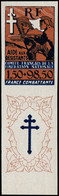 ** COLONIES GENERALES - Poste - Maury 76: 65d, Essai De Couleur Non Dentelé, Brun Rouge, Noir Et Bleu: Aide Aux Résistan - Other & Unclassified