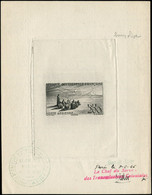 EPA AFRIQUE OCCIDENTALE - Poste Aérienne - 14, épreuve D'artiste, Bon à Tirer En Noir, Datée Et Signée Du 08/02/1946 - Other & Unclassified