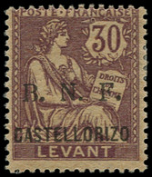 * CASTELLORIZO - Poste - 9, Signé Calves: 30c. Violet-brun - Unused Stamps