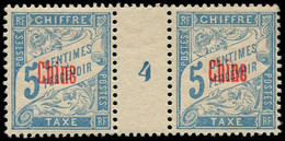 ** CHINE FRANCAISE - Taxe - 1, Paire Millésime "4" - Postage Due