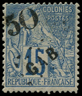 * GABON - Poste - 4, Signé Miro: 50 S. 15c. Bleu - Unused Stamps