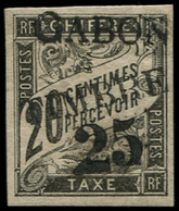 * GABON - Poste - 13, Signé Brun: 25 S. 20c. Noir - Unused Stamps