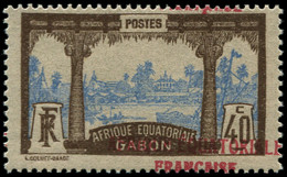 ** GABON - Poste - 100, Surcharge à Cheval, Gomme Coloniale - Unused Stamps