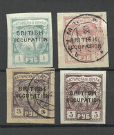 BATUM Batumi RUSSLAND RUSSIA British Occupation 1919 Michel 14 - 17 */o - 1919-20 Ocucpación Británica