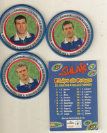 Equipe De France De Football-zidane-deschamps-blanc- Jeu Du Shlak-diamètre 6cm- - Koffiemelk-bekertjes