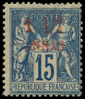 * ZANZIBAR - Poste - 3b, Erreur "annas" Avec Un "s", Signé: 1.1/2a. S. 15c. Bleu - Unused Stamps