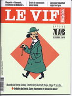 Le Vif 2018 - 70 Ans De Tintin - Tournesol - Hergé - Presseunterlagen