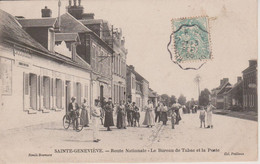 60 - SAINTE GENEVIEVE - ROUTE NATIONALE - LE BUREAU DE TABAC ET LA POSTE - Sainte-Geneviève