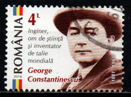 ROMANIA - 2016 - George Constantinescu - Scienziato - USATO - Used Stamps