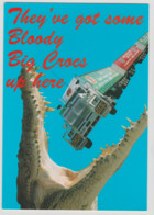 Australia NORTHERN TERRITORY NT Crocodile Eating VB Beer Truck Humorous ASC 192 Postcard Posted 1997 To TASMANIA - Zonder Classificatie
