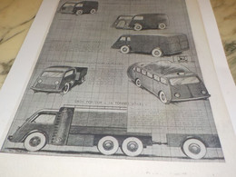 ANCIENNE PUBLICITE PROGAMME VOITURES UTILITAIRE 1941 - Camions