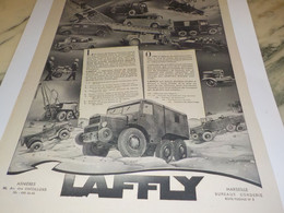 ANCIENNE PUBLICITE SAPEUR POMPIER ET LAFFLY 1941 - Camions