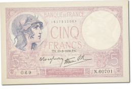 Billet, France, 5 Francs, 5 F 1917-1940 ''Violet'', 1939, 1939-08-10, NEUF - 5 F 1917-1940 ''Violet''