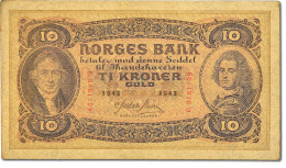 Billet, Norvège, 10 Kroner, 1943, NEUF - Norvegia