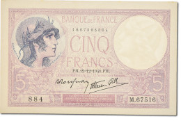 Billet, France, 5 Francs, 5 F 1917-1940 ''Violet'', 1940, 1940-12-12, NEUF - 5 F 1917-1940 ''Violet''