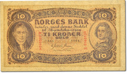 Billet, Norvège, 10 Kroner, 1944, NEUF - Norway