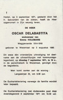Weggevoerde 1914-18, Wezemaal, Oscar Delabastita, Holemans, Wezemaal - Devotieprenten