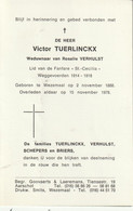 Weggevoerde 1914-1918, Victor Tuerlinckx, Verhulst, Wezemaal - Andachtsbilder