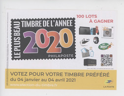 La Poste Le Plus Beau Timbre De L'année 2020 - Votez Pour Votre Timbre Préféré - Poste & Facteurs