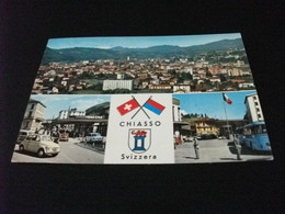 STORIA POSTALE FRANCOBOLLO COMMEMORATIVO SVIZZERA HELVETIA CHIASSO DOGANA AUTO CAR PULLMAN GENDARMI  VEDUTE - Douane