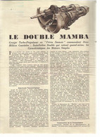 Dépliant Technique Turbo Propulseur "Double Mamba" - Armstrong Siddeley - Flight 31 Mars 1949 - Sur 6 Pages - Écorchés (schémas)