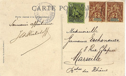 1910- C P A " Une Elégante "  Affr.   Mixte Paire Groupe 2 C + 1 C - Lettres & Documents