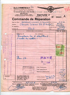 1946 0.30 Fr Sur Facture De Réparation C F WISMEYER & Cie - Bruxelles - Signe De CHEVROLET A Droite - Dokumente
