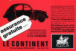 PUBLICITE - Assurance Gratuite Le Continent Pour La Sortie De La Nouvelle 2 CV CITROEN- CL-25-08 - Andere