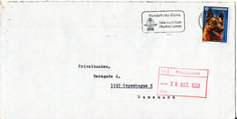 Luxembourg Cover Sent To Denmark 17-10-1983 Single Franked DOG - Covers & Documents