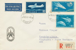 BULGARIEN 1961 Erstflug TABSO „SOFIA, Bulgarien – FRANKFURT“ Als Einschreiben Gelaufen - Luftpost