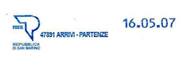 SAN MARINO - 2007 ANNULLATRICE MECCANICA - Poste Arrivi-partenze In BLU Su Busta Non Viaggiata - 1942 - Lettres & Documents