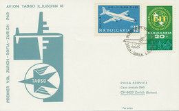 BULGARIEN 1965, Erstflug TABSO Mit Iljuschin 18 „SOFIA, Bulgarien – ZÜRICH“ - Luchtpost