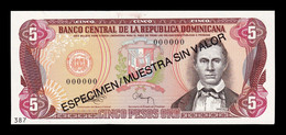 República Dominicana 5 Pesos Oro 1993 Pick 143s Specimen SC UNC - Dominicana