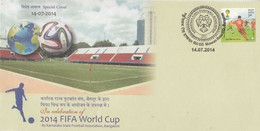 India  2014  Soccer  FIFA  World Cup  Brazil  Special Cover   #  31886    D    Inde  Indien - 2014 – Brasilien