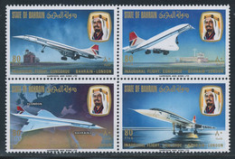 BAHRAIN 1976 First Scheduled Flight Of A Concorde Bahrain To London Se-tenant UM - Bahreïn (1965-...)