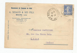 01 Ain Bourg Manufacture De Chapeaux De Paille A Segaud Et Fils 1932 - Other & Unclassified