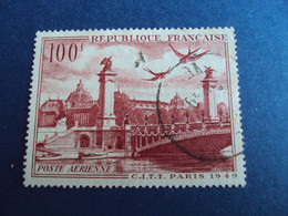 19327-59 - Poste Aérienne, Oblitéré N° 28  "    Congrès CITT, Paris     "         Net    2 - 1927-1959 Used