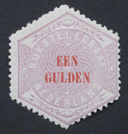 Nederland Pays Bas Télégraphe 1877-1903 Neuf * : Yv 11 Een Gulden - Telegramzegels