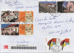 TIMBRES -STAMPS - LETTRE RECOMMANDÉ -MARCOPHILIE - PORTUGAL -VILLAGES TYPIQUES ALMEIDA-SORTELHA-CASTELO MENDO-IDANHA-A-V - Autres & Non Classés